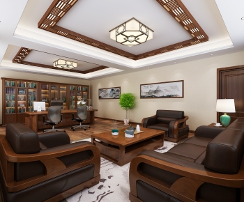 New Chinese Style Manager's Office-ID:104528903