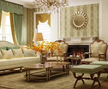 New Classical Style A Living Room-ID:721322068