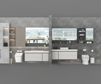 Modern Bathroom Cabinet-ID:390628102