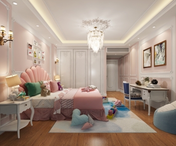 Simple European Style Girl's Room Daughter's Room-ID:520266063