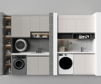 Modern Laundry Cabinet-ID:373266947