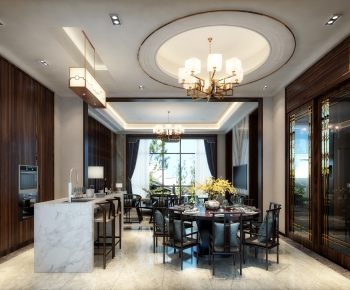 New Chinese Style Dining Room-ID:859304906