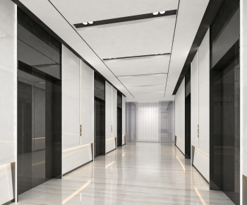 Modern Corridor Elevator Hall-ID:421969891