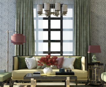 New Chinese Style Sofa Combination-ID:226085905