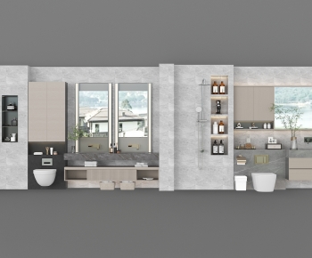 Modern Bathroom Cabinet-ID:565457113