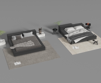 Modern Double Bed-ID:519399882