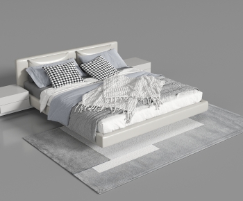 Modern Double Bed-ID:118355996