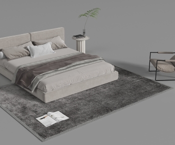 Modern Double Bed-ID:164216048