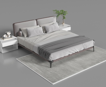 Modern Double Bed-ID:674628978