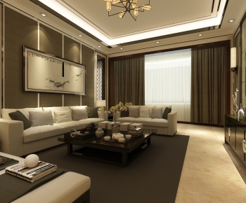 Modern New Chinese Style Bedroom-ID:674078949