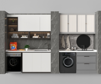 Modern Laundry Cabinet-ID:910339426