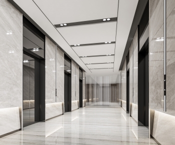 Modern Office Elevator Hall-ID:669414044