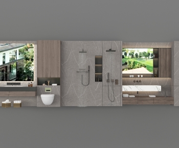 Modern Bathroom Cabinet-ID:667676933