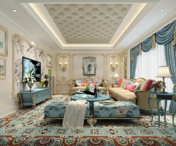 French Style A Living Room-ID:758215909