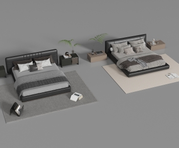 Modern Double Bed-ID:396579038