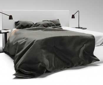 Modern Double Bed-ID:506510022