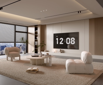 Modern A Living Room-ID:665345916