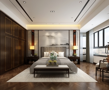 New Chinese Style Bedroom-ID:523128037