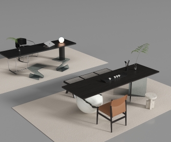 Modern Office Desk And Chair-ID:967900041