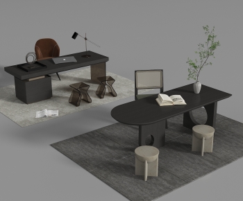 Modern Office Desk And Chair-ID:341928967