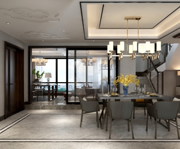 New Chinese Style Dining Room-ID:630774979