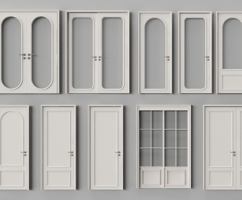 French Style Unequal Double Door-ID:899702076