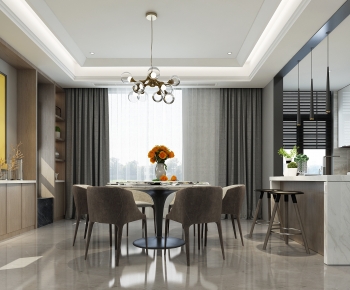 Simple European Style Dining Room-ID:984761954