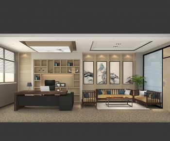 New Chinese Style Manager's Office-ID:800813914