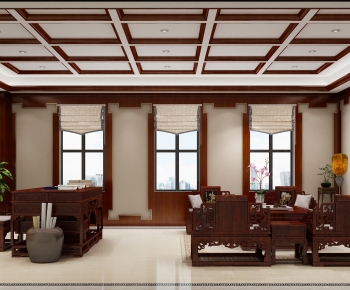 New Chinese Style Manager's Office-ID:351548914