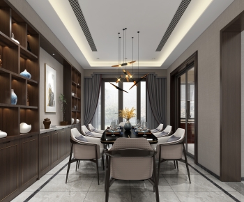 New Chinese Style A Living Room-ID:812596086