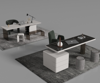 Modern Office Desk And Chair-ID:237000025