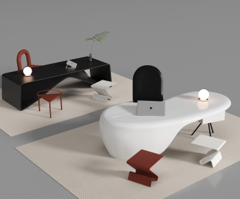 Modern Office Desk And Chair-ID:431504964