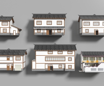 New Chinese Style Residential Building-ID:407464982