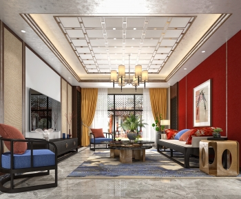 Chinese Style A Living Room-ID:466311037