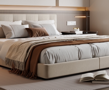 Modern Double Bed-ID:318120006