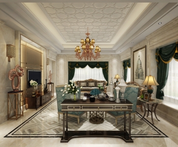 New Classical Style A Living Room-ID:981117963