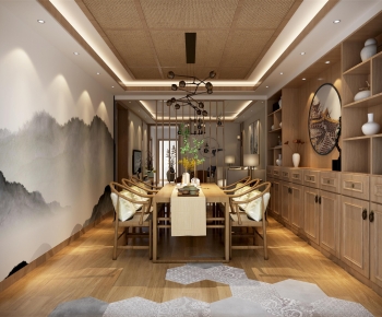 New Chinese Style Dining Room-ID:811945922