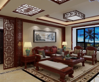 Chinese Style A Living Room-ID:443527946