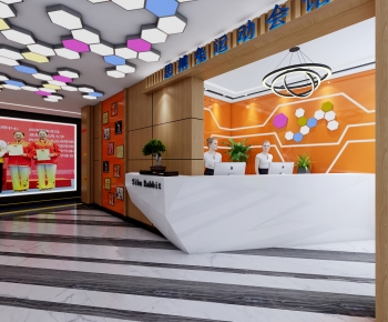 Modern Office Reception Desk-ID:455929997