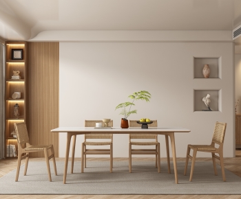 Modern Wabi-sabi Style Dining Room-ID:967016943