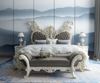 French Style Double Bed-ID:213215113