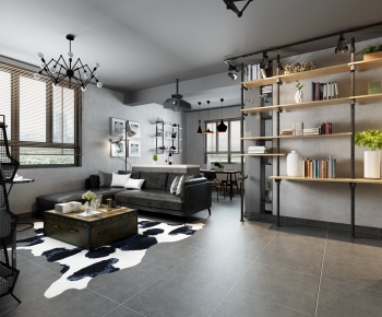 Industrial Style A Living Room-ID:288984062