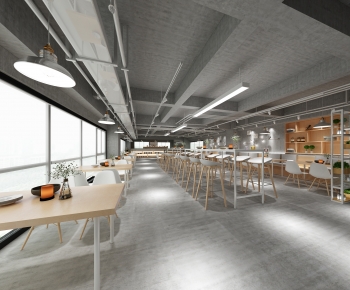 Industrial Style Mess Hall-ID:751183034