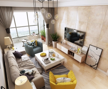 Nordic Style A Living Room-ID:655853997