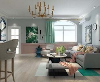 Nordic Style A Living Room-ID:558919972