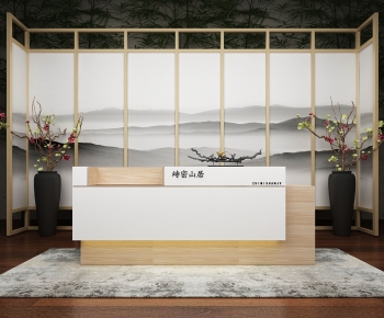 New Chinese Style Reception Desk-ID:523016936