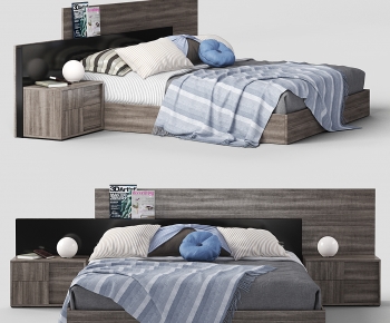 Modern Double Bed-ID:691167125