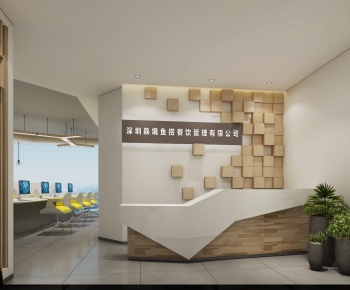 Modern Office Reception Desk-ID:412946943