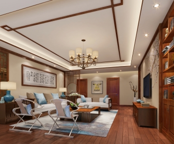 Chinese Style A Living Room-ID:790761957