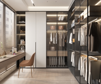 Modern Clothes Storage Area-ID:428402908